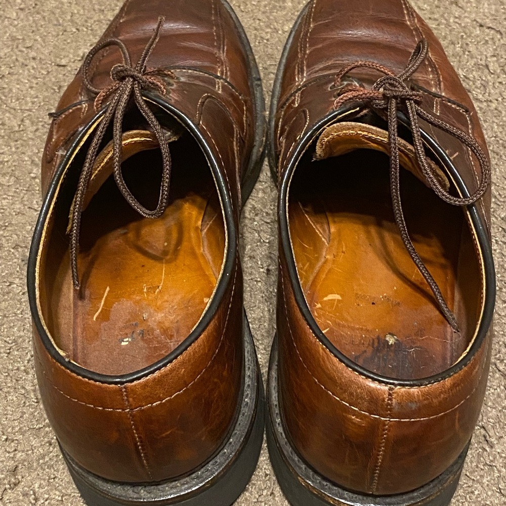 Mens Allen Edmonds Mapleton Brown Oxfords Dress Shoes Leather Size 9.5 Vibram - Picture 4 of 8